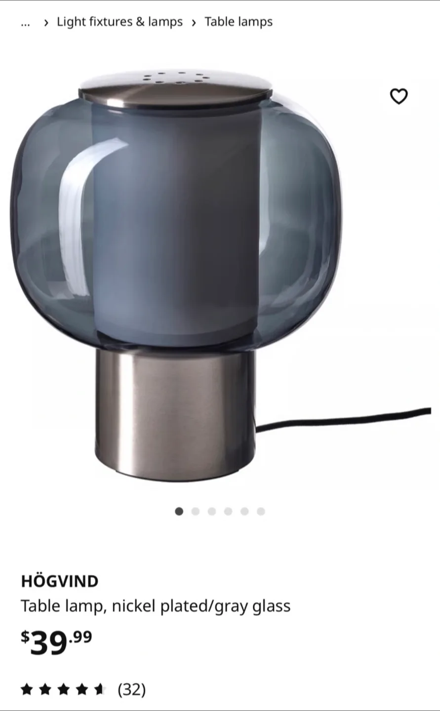 IKEA HÖGVIND Table Lamp with Bulb thumbnail