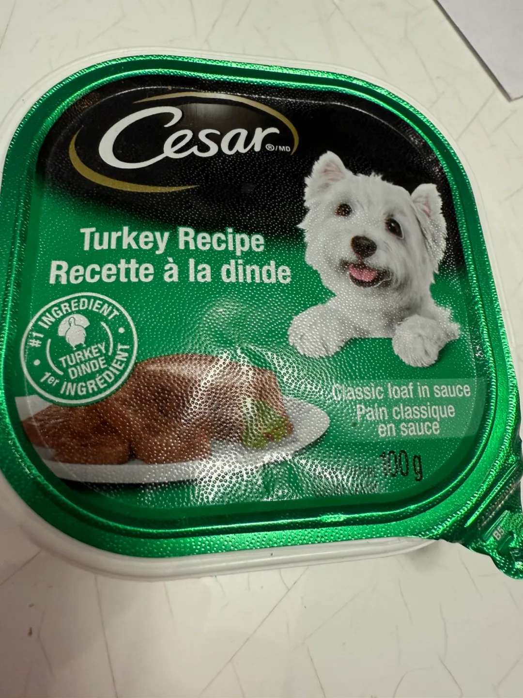 🇨🇦Cesar Turkey Recipe Dog Food, 100g thumbnail