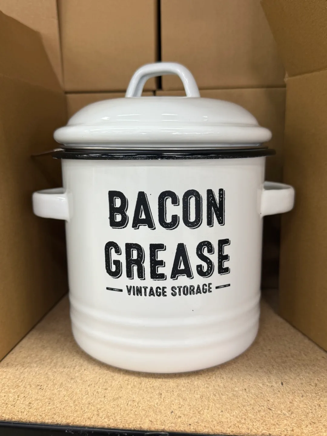 (NEW) Bacon Grease Vintage Storage Container thumbnail
