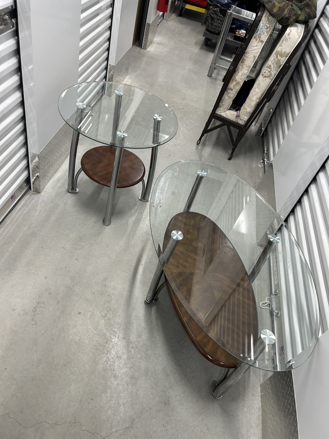 Glass Top End Table Set - photo 3