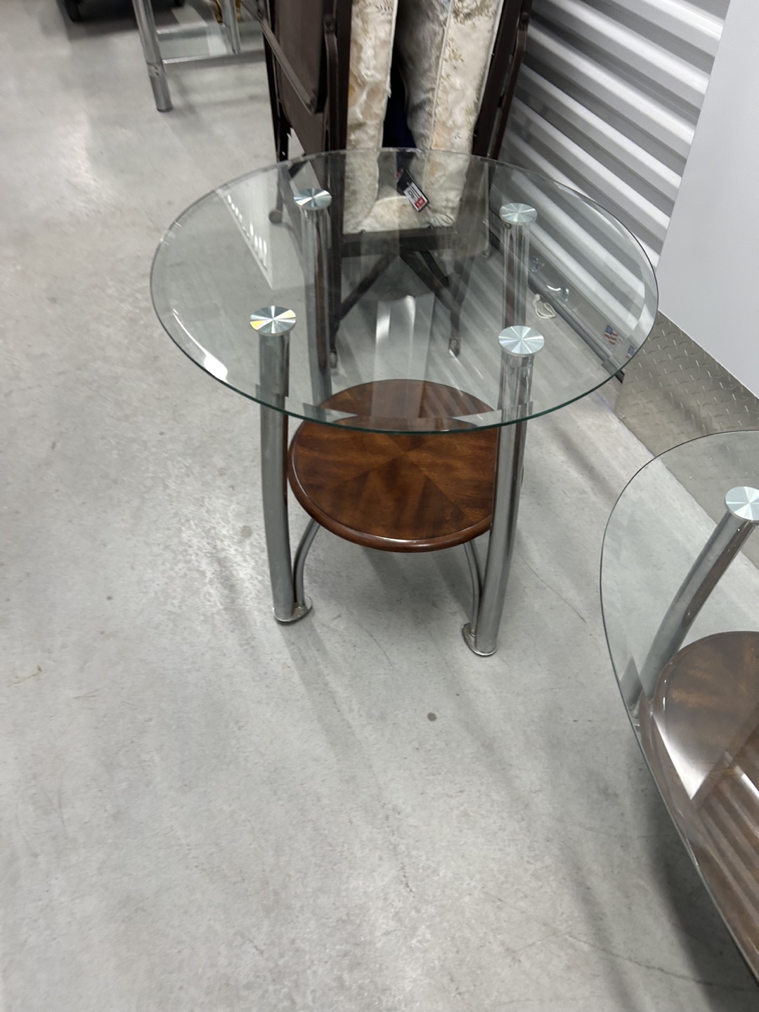 Glass Top End Table Set - photo 2