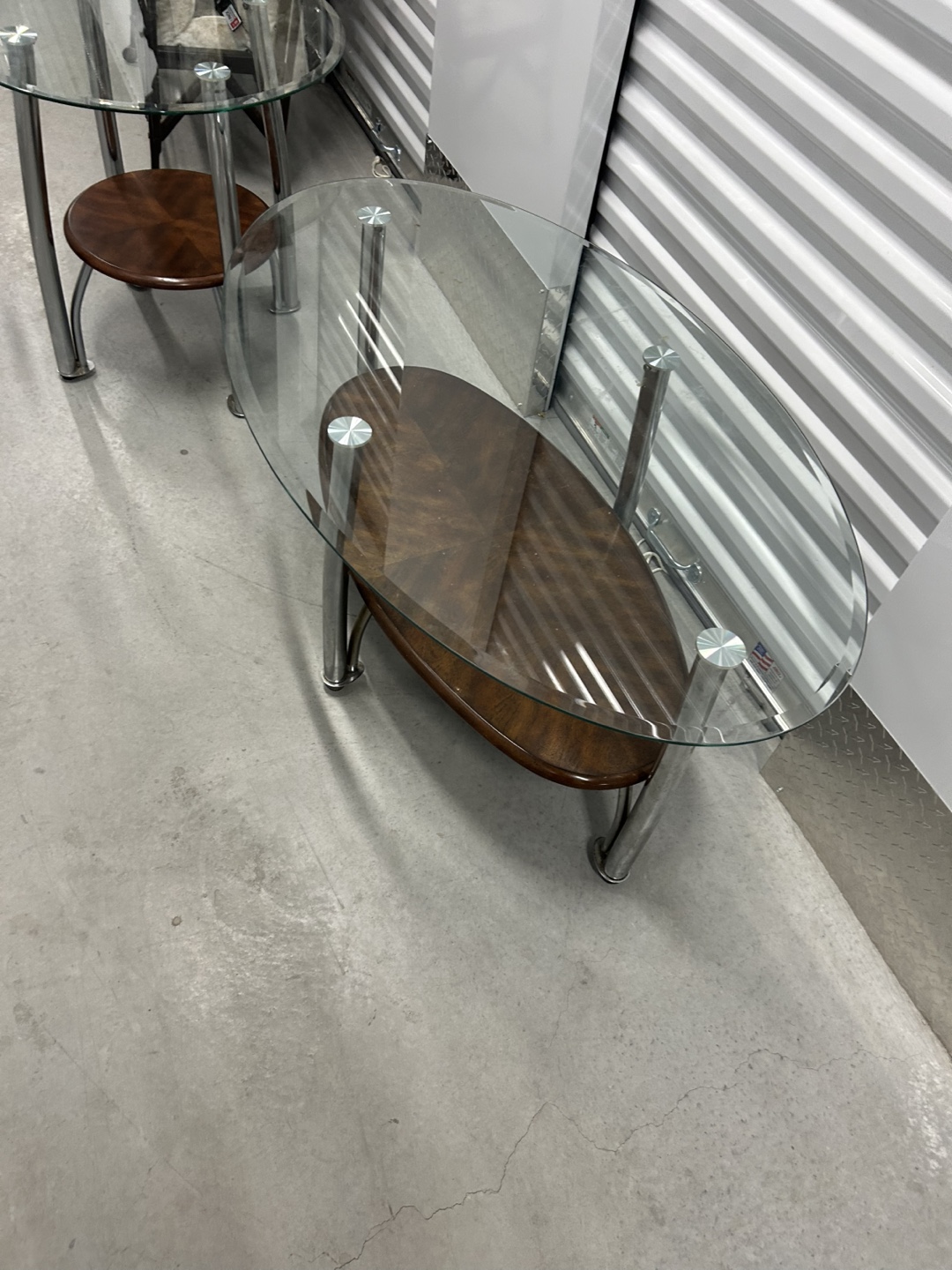 Glass Top End Table Set