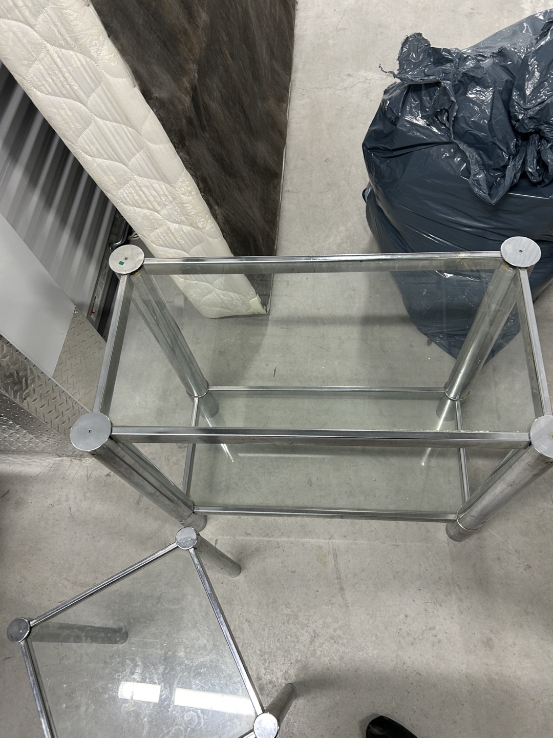 Glass & Chrome Coffee Table Set - photo 4