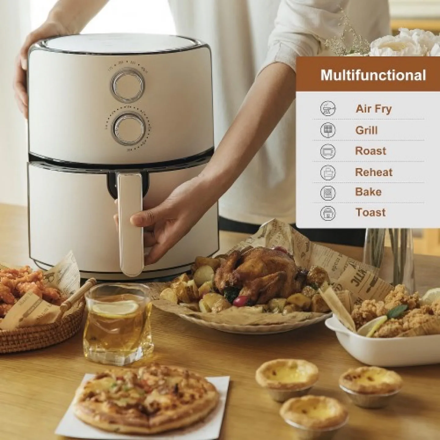 (NEW IN THE BOX) White Air Fryer thumbnail