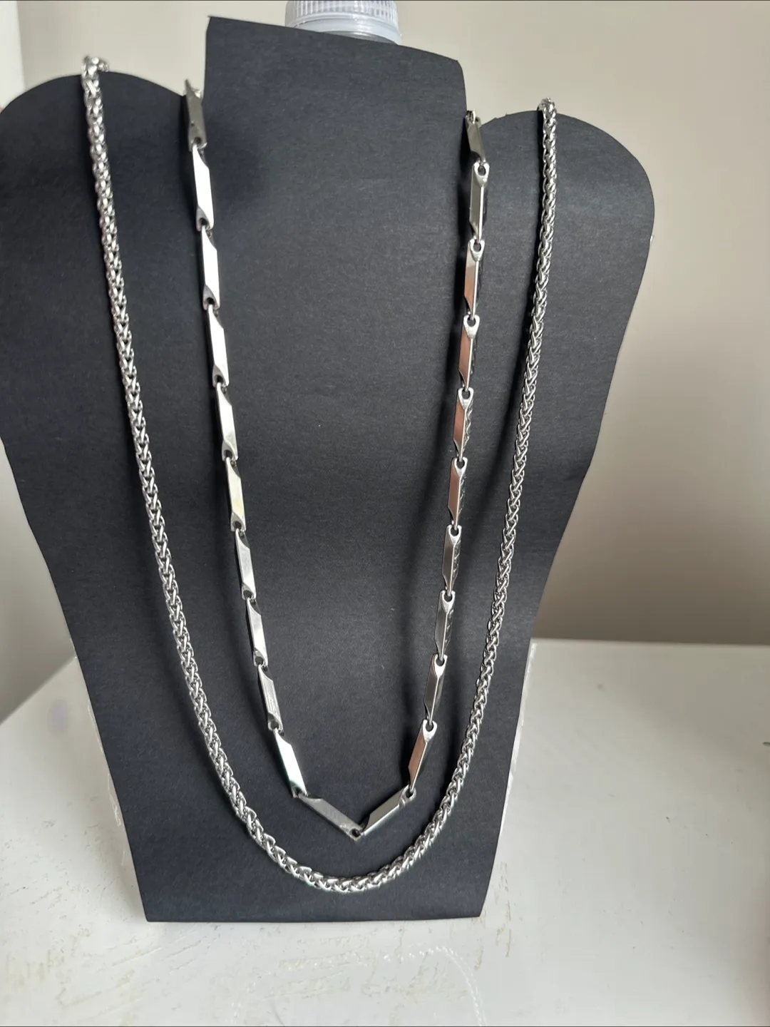 Silver-toned Chain Necklace Set thumbnail