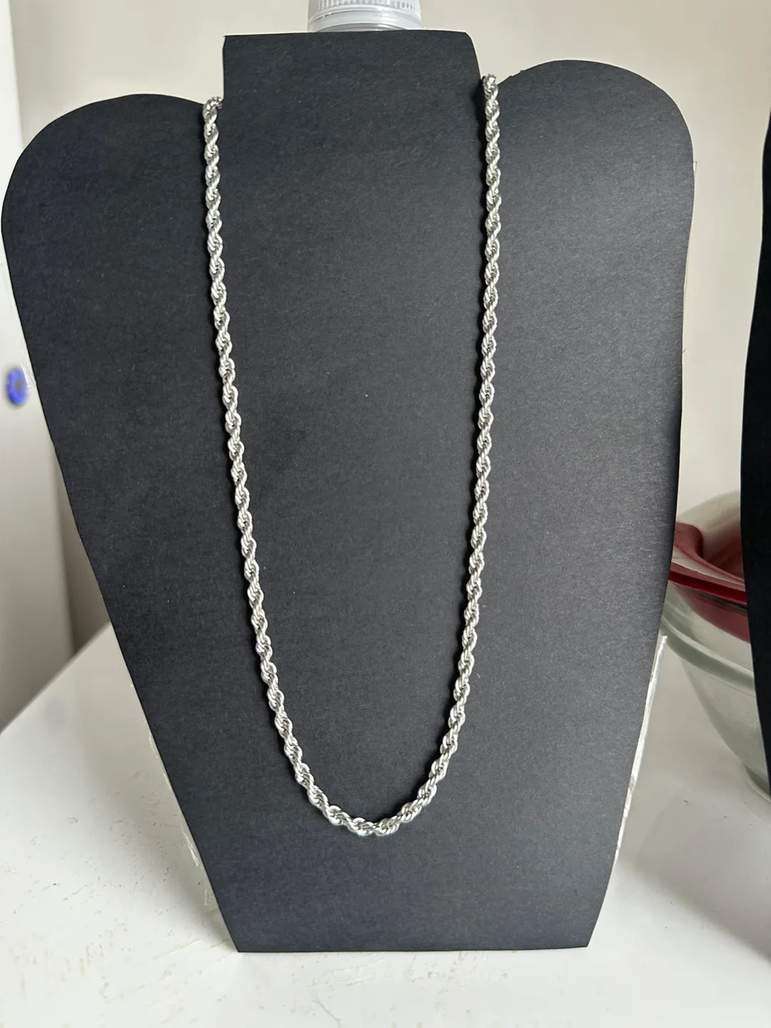Silver Rope Chain Necklace thumbnail