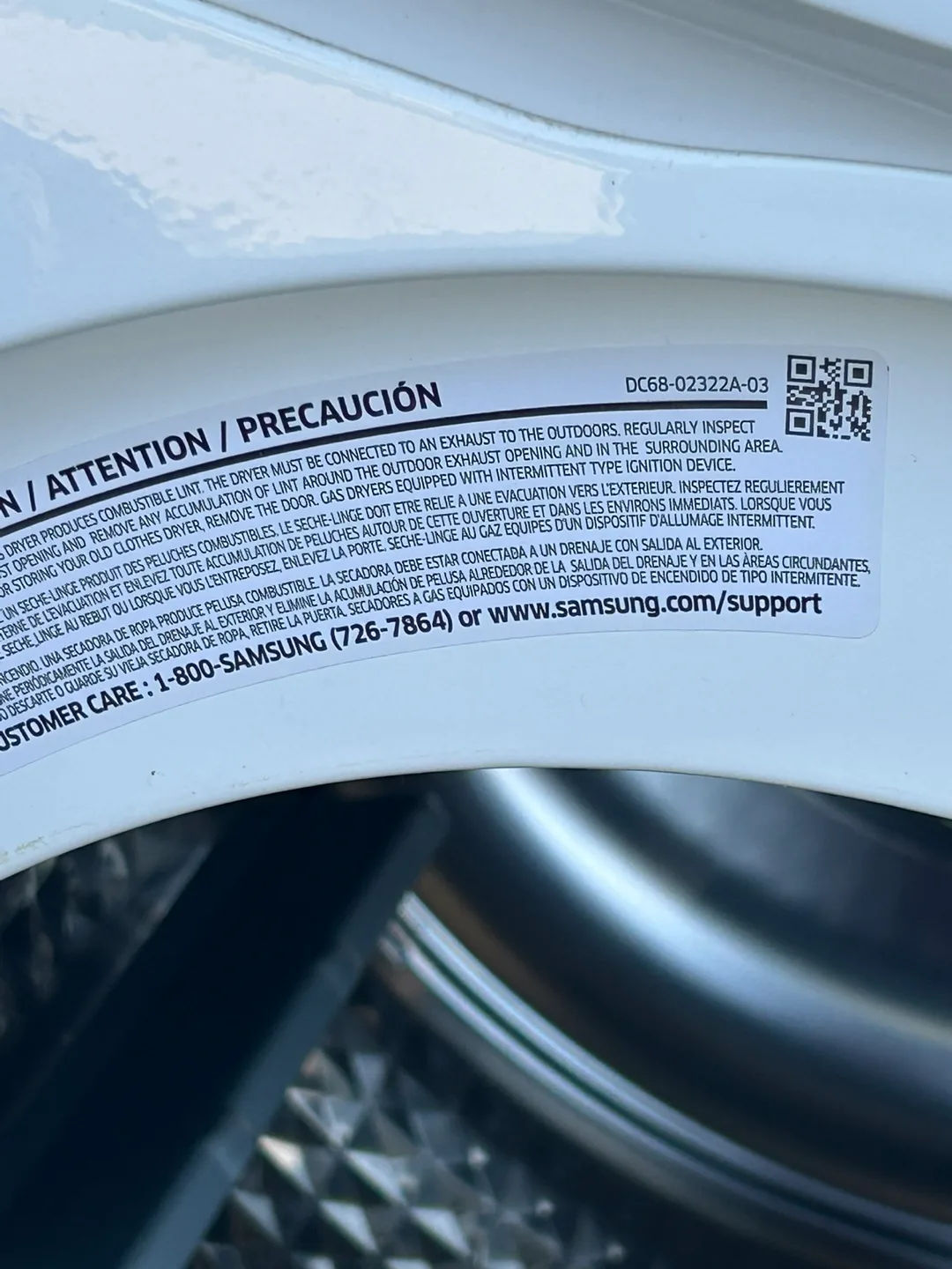 Samsung DVE22N6850W Front Load Electric Dryer, 4.0 cu.ft image indicator(5)