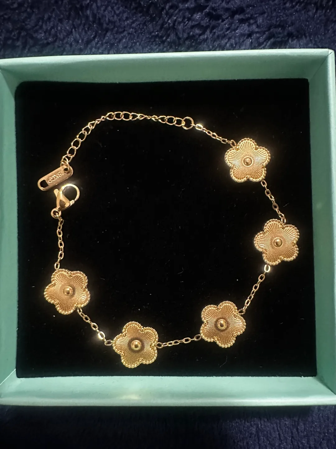Gold Flower Bracelet thumbnail