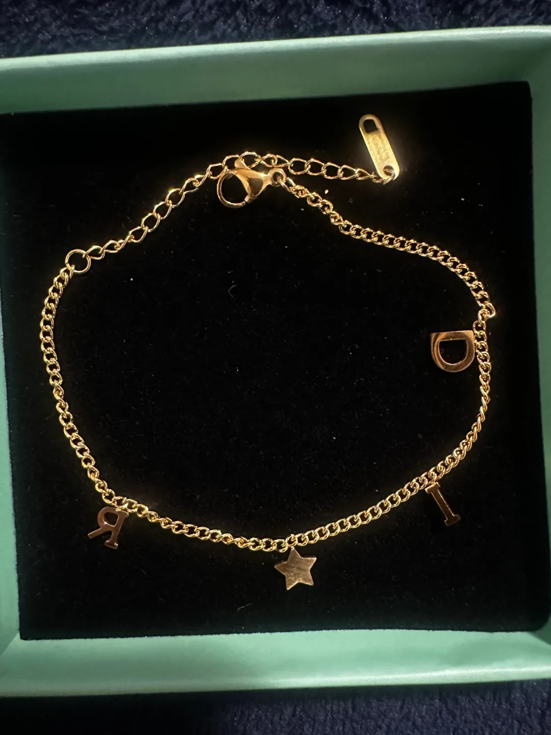 Gold "DIOR" Charm Bracelet thumbnail