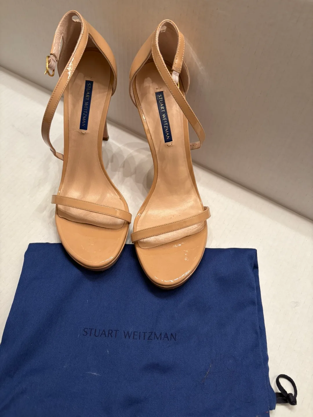 Stuart Weitzman Strappy Nude Heels - Size 10 image indicator(2)