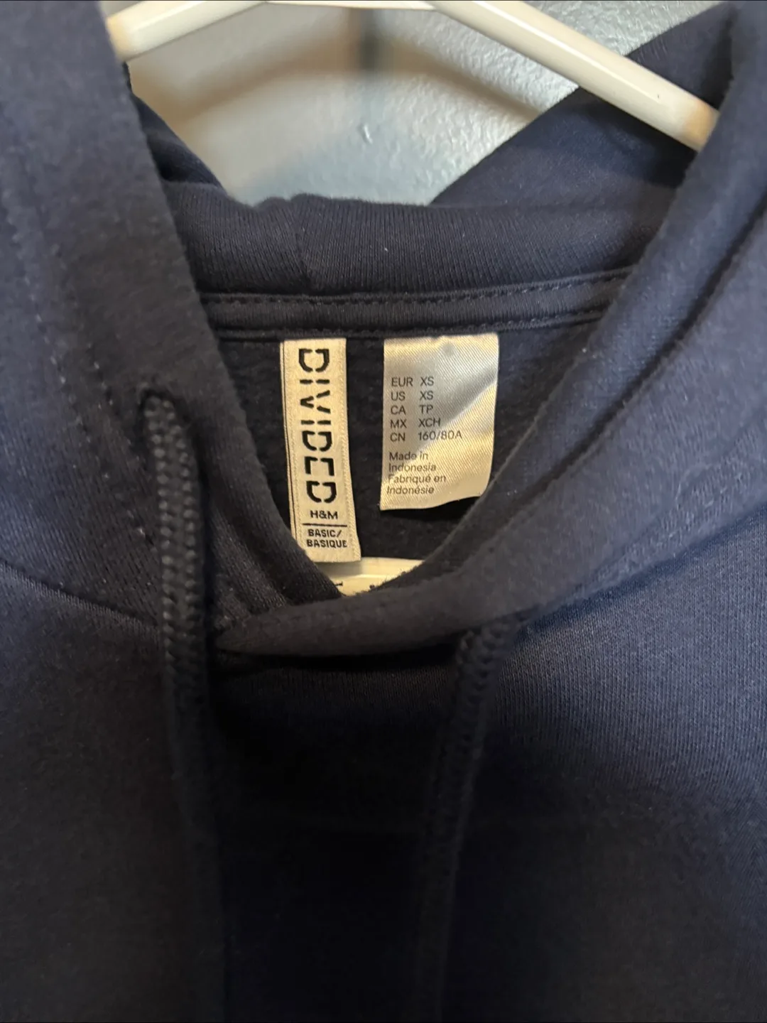 H&M Divided Navy Blue Hoodie - XS image indicator(4)