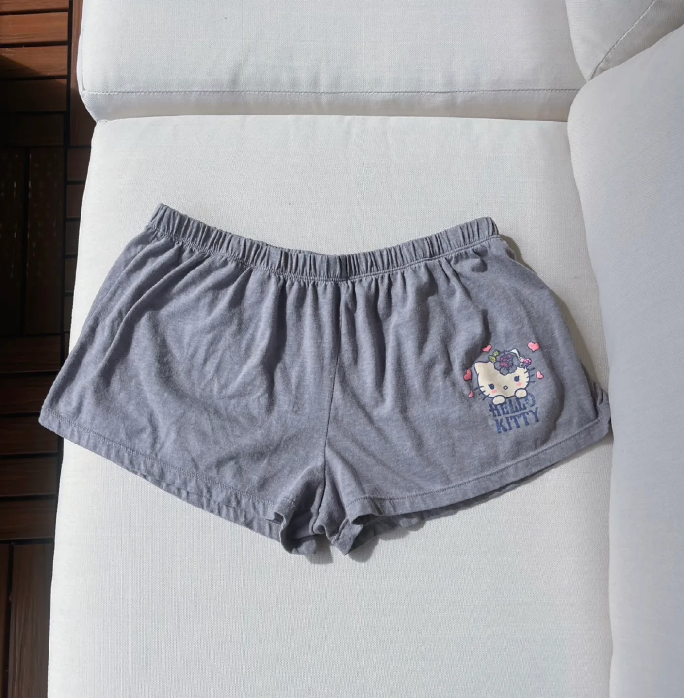 Hello Kitty Grey Lounge Shorts-Size S thumbnail