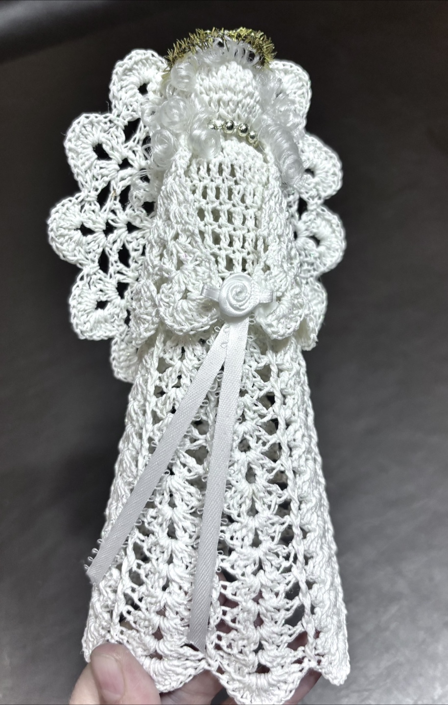 Hand Crocheted Angel Ornament