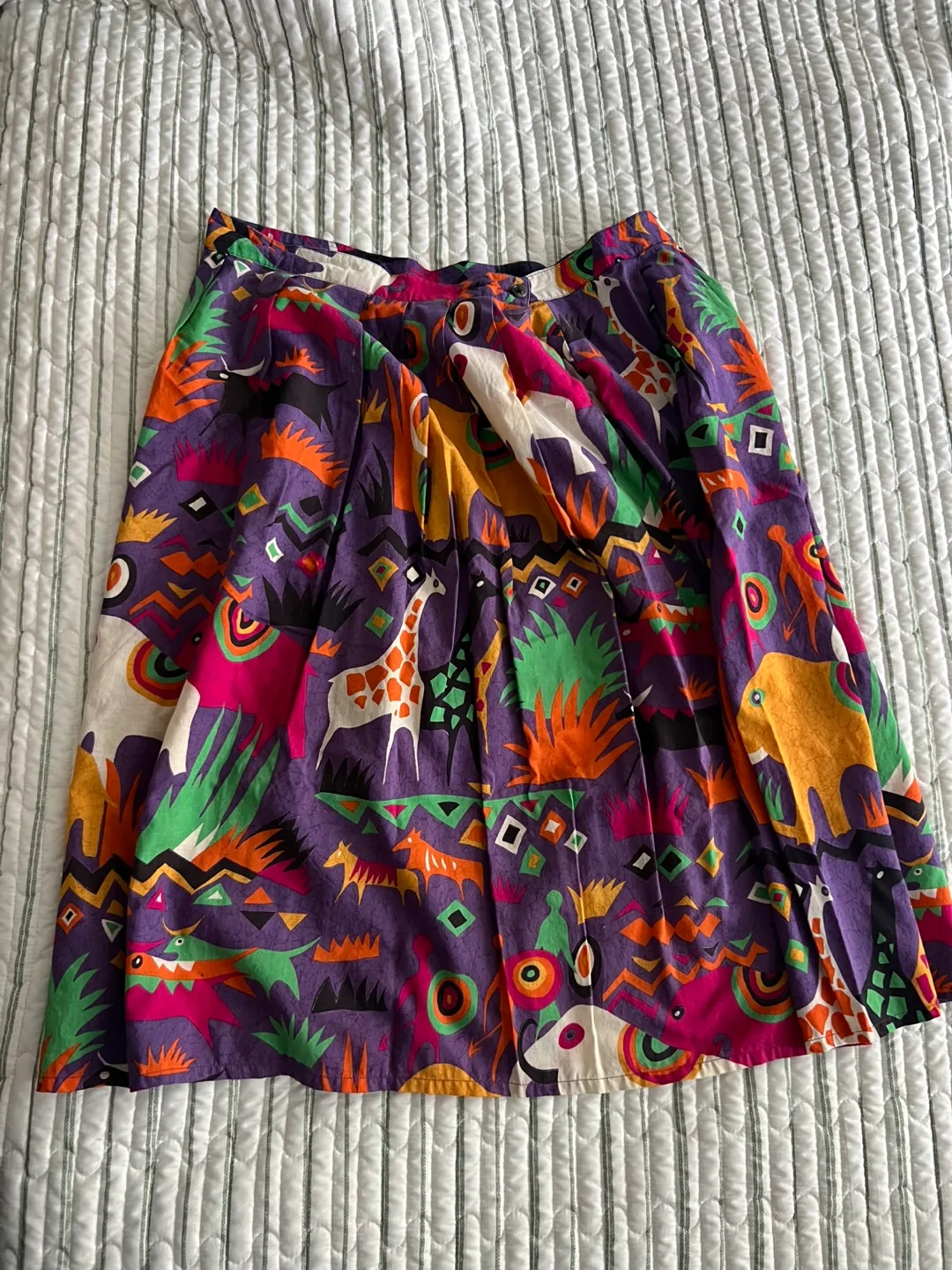 Vintage 80’s Batya Skirt with Animal Print image indicator(3)