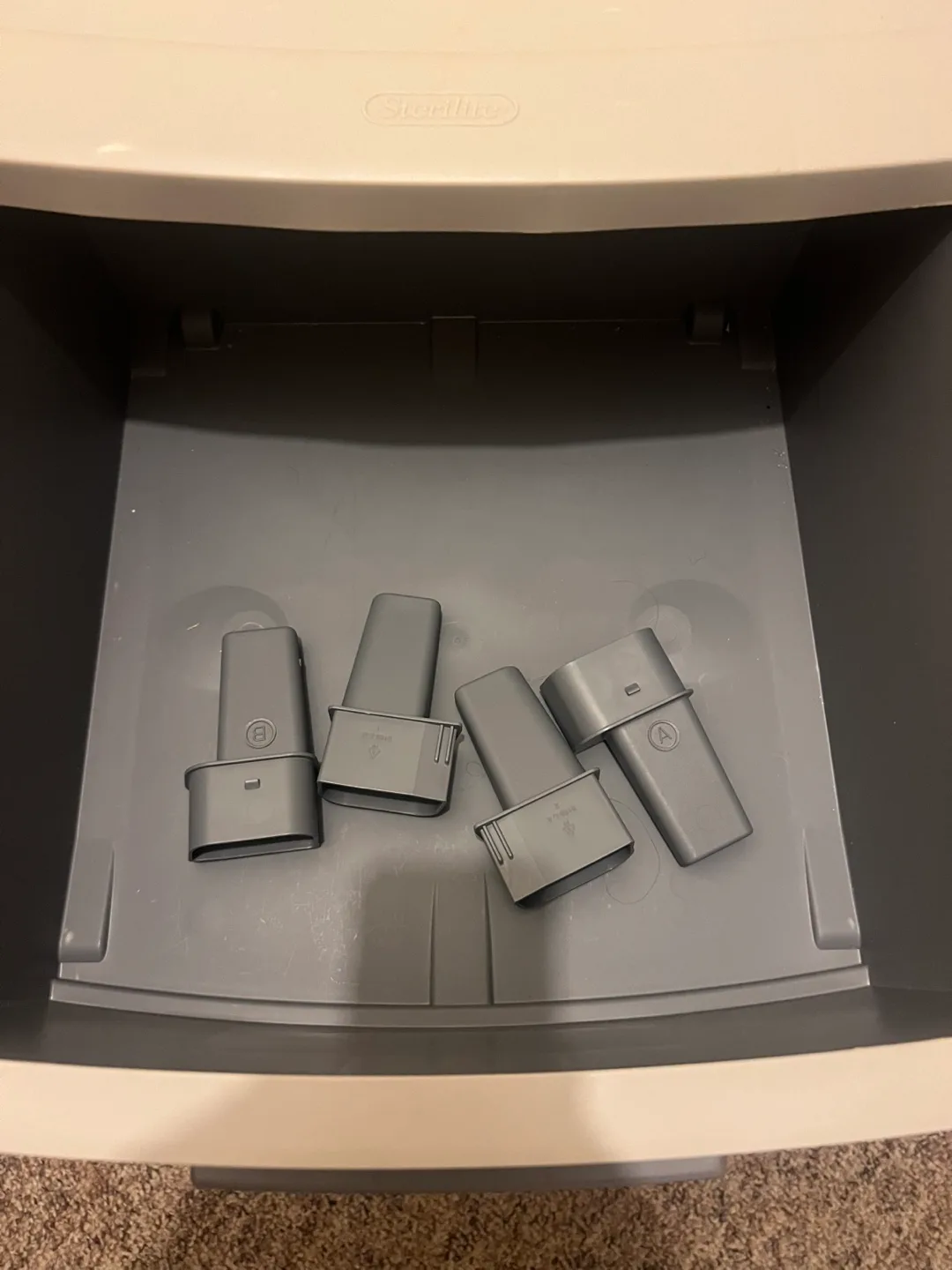 Sterilite 3-Drawer Gray Storage Tower image indicator(3)