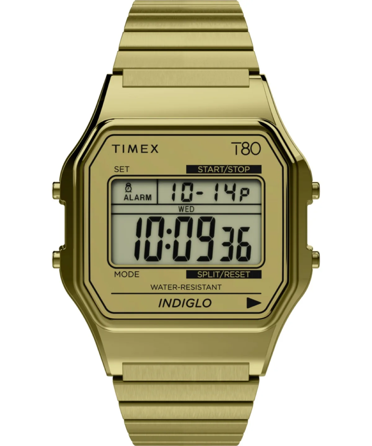 Timex T80 Gold Digital Watch image indicator(2)