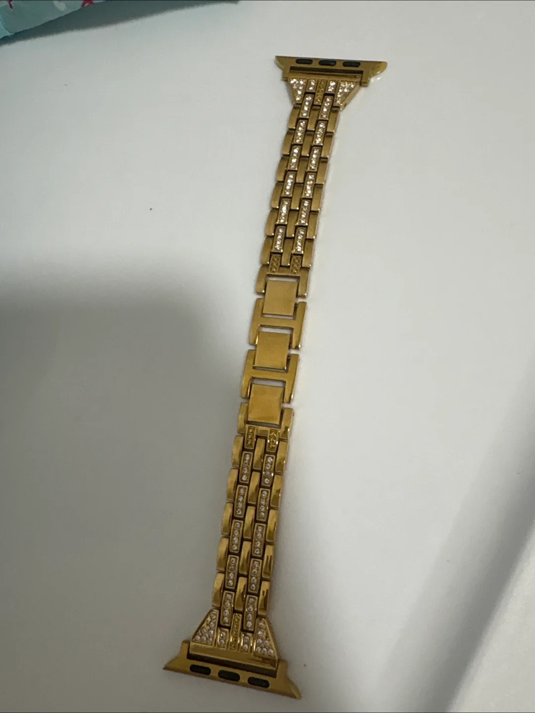 Gold Apple Watch Band with Rhinestones thumbnail