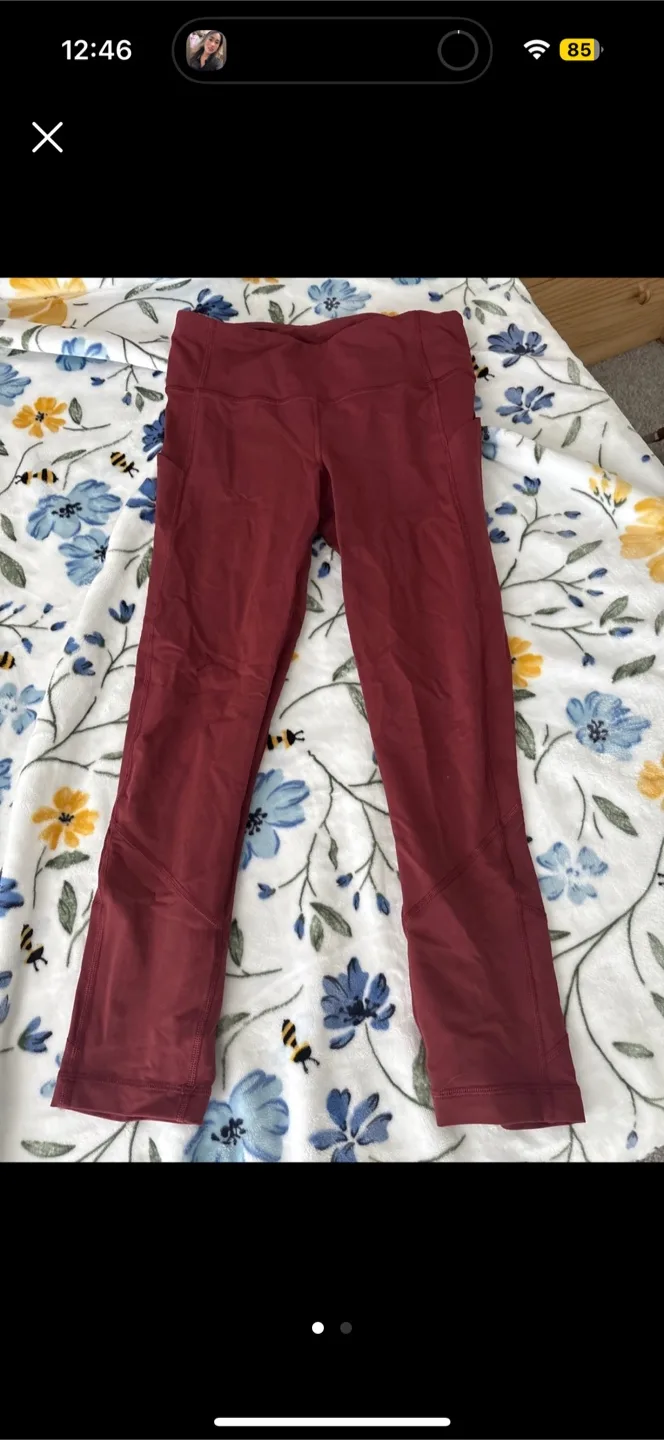 Burgundy Leggings thumbnail