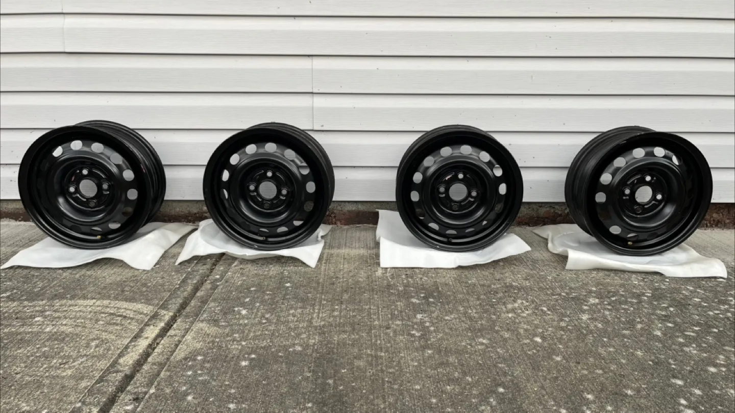 OEM Honda 14x5J 4x100 Steel Wheels - almost brand new image indicator(4)