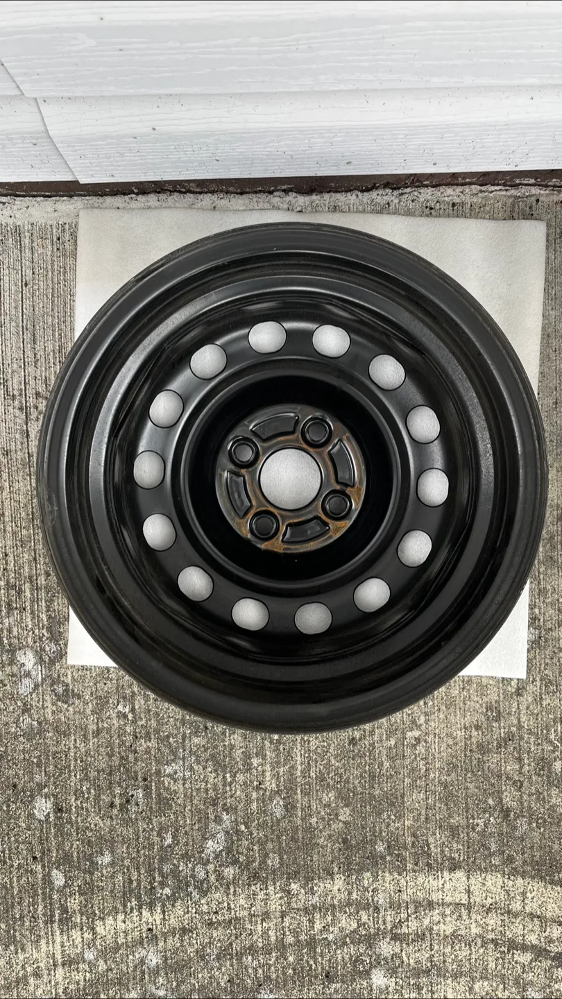 OEM Honda 14x5J 4x100 Steel Wheels - almost brand new image indicator(3)