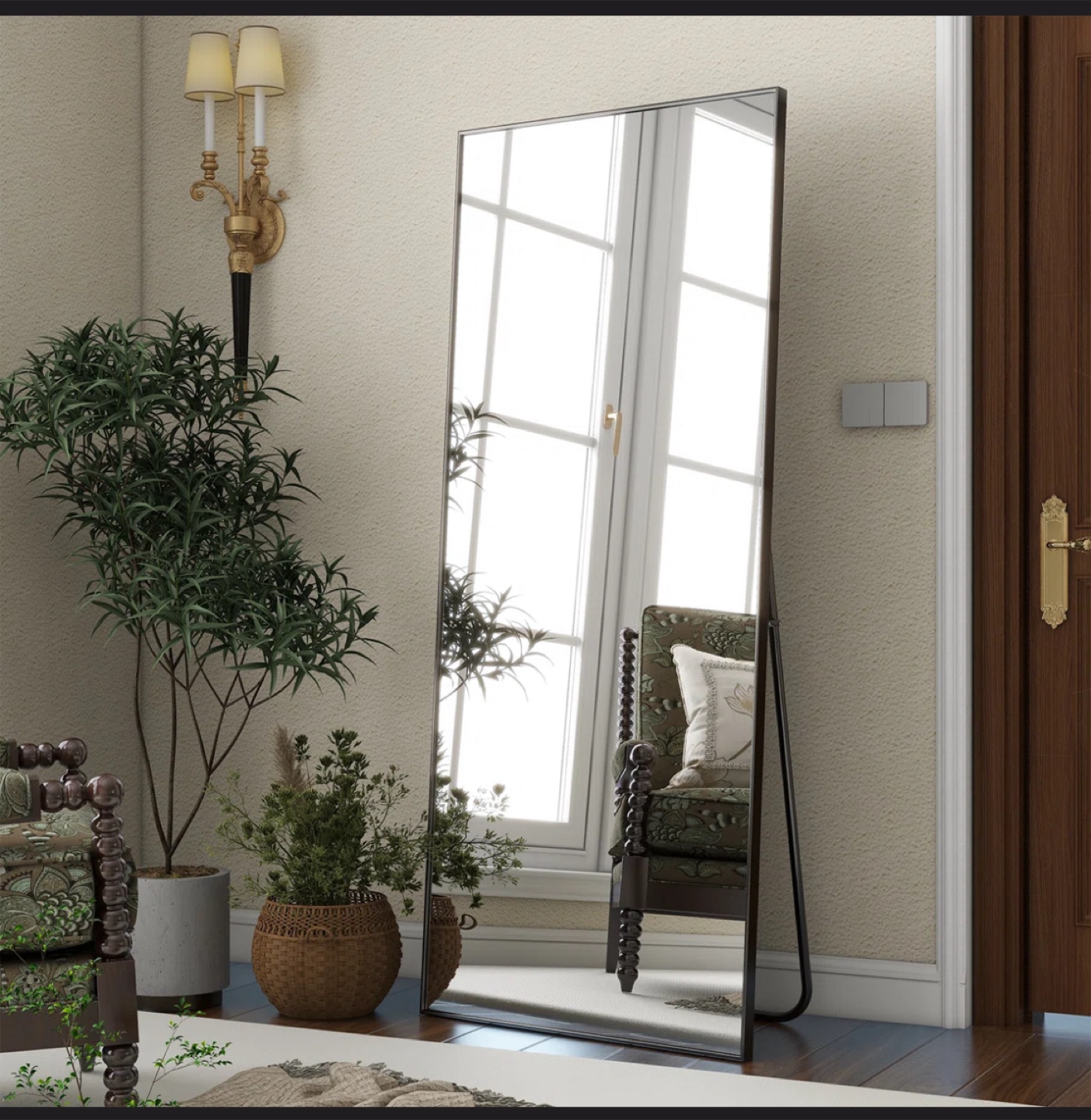 Full Length Mirror Standing or Hanging 71"x26"