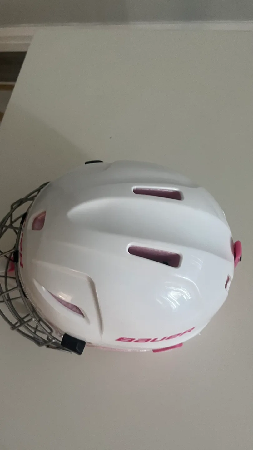 Bauer Hockey Helmet - White & Pink thumbnail