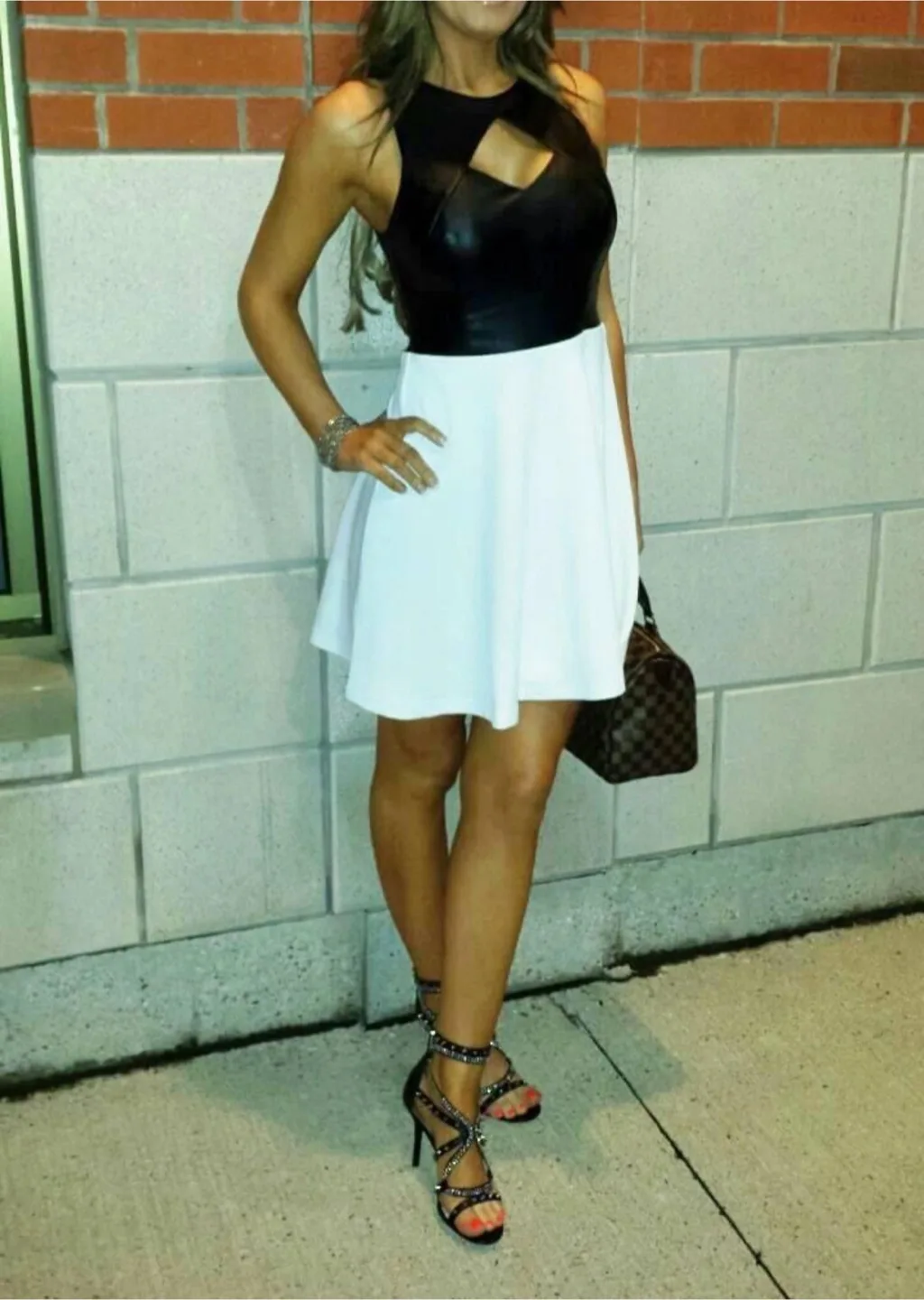 Guess by Marciano Black Leather Dress, Small thumbnail