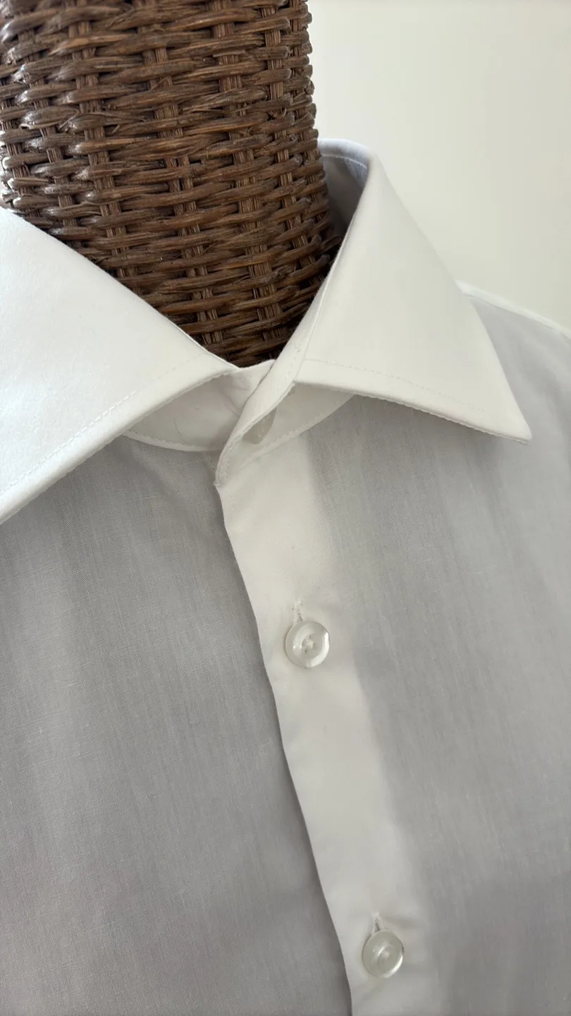 Strauss White Long Sleeve Dress Shirt 14.5 / R image indicator(4)