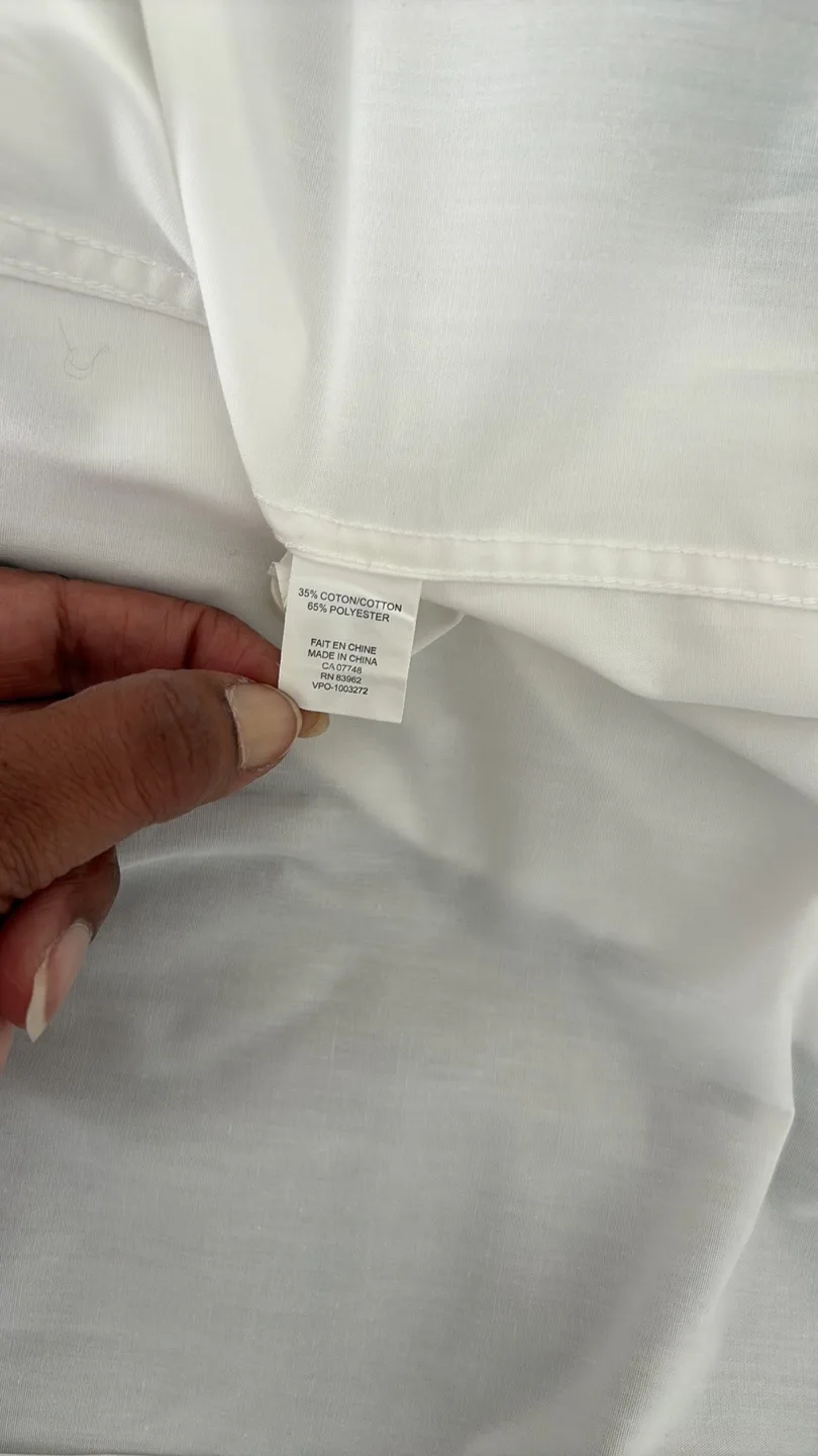 Strauss White Long Sleeve Dress Shirt 14.5 / R image indicator(7)