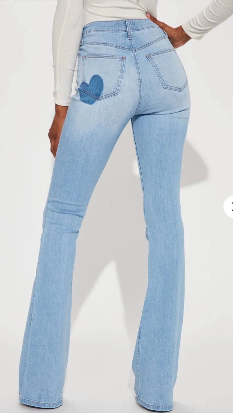 Brand New! Fashion Nova High Waisted Flare Jeans thumbnail