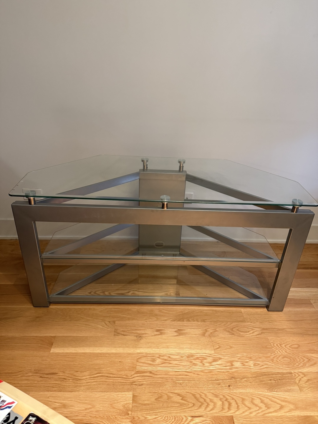 Glass & Metal TV Stand