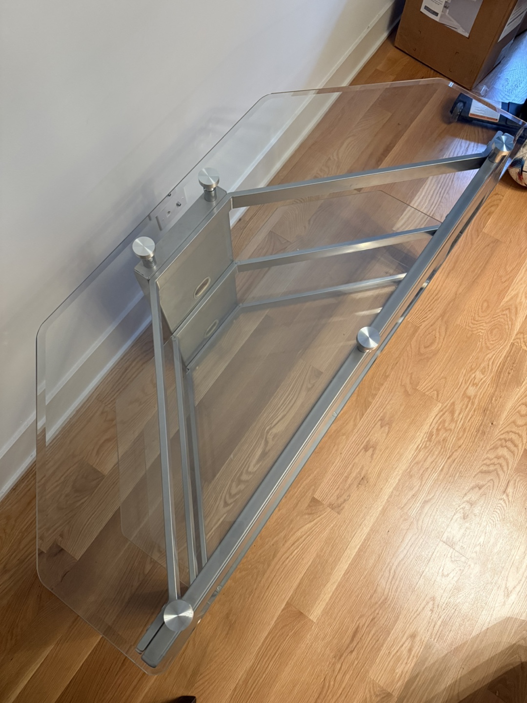 Glass & Metal TV Stand - photo 2