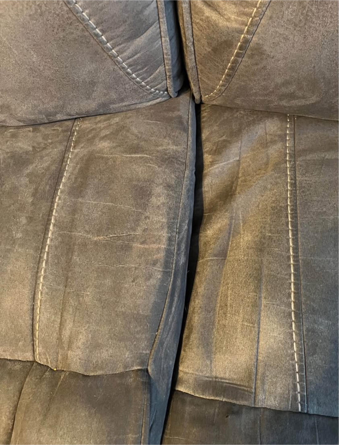 Brown Reclining Sofa with Center Console - photo 5