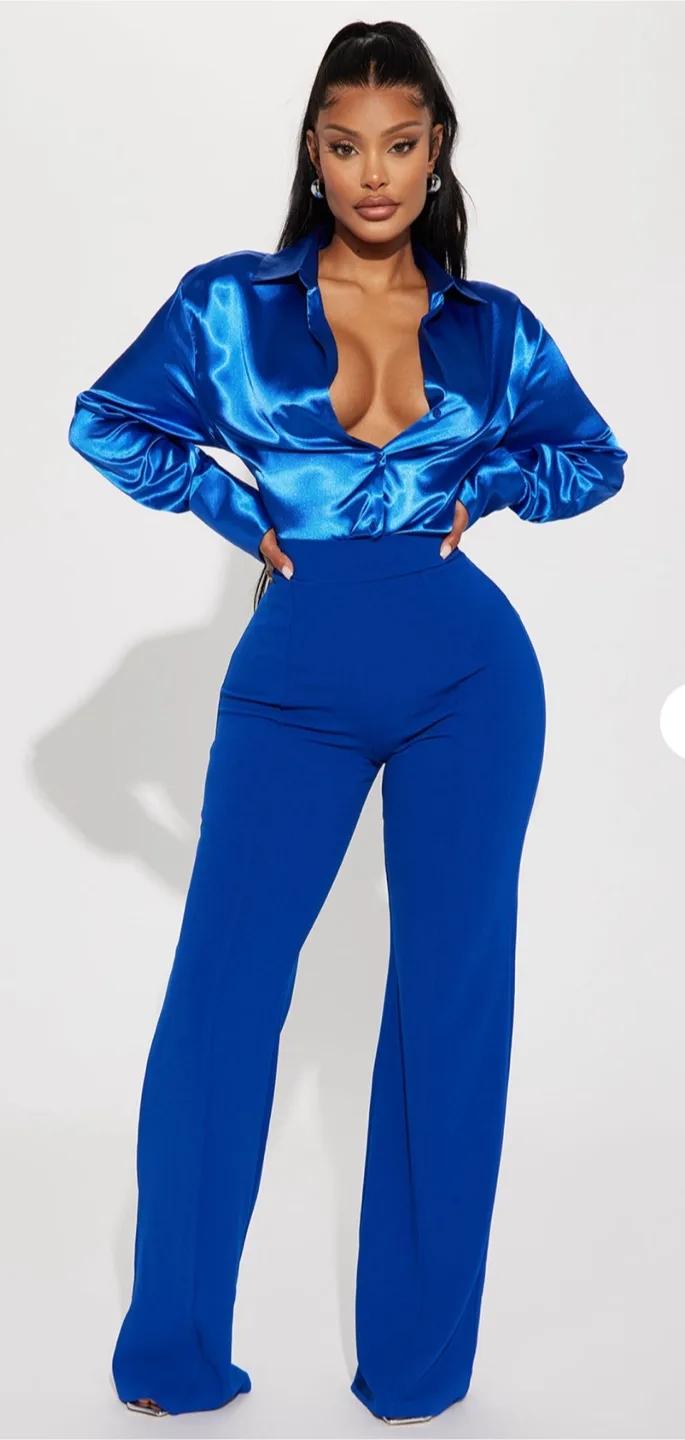 Brand New! Fashion Nova High Waisted Dress Pants - Large thumbnail