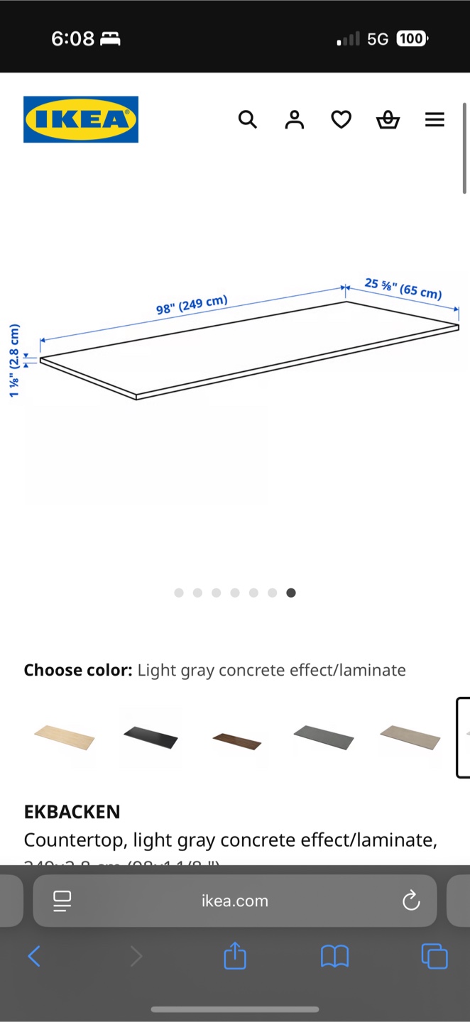 Desktop/Countertop Ikea Ekbacken - Light Grey - photo 4