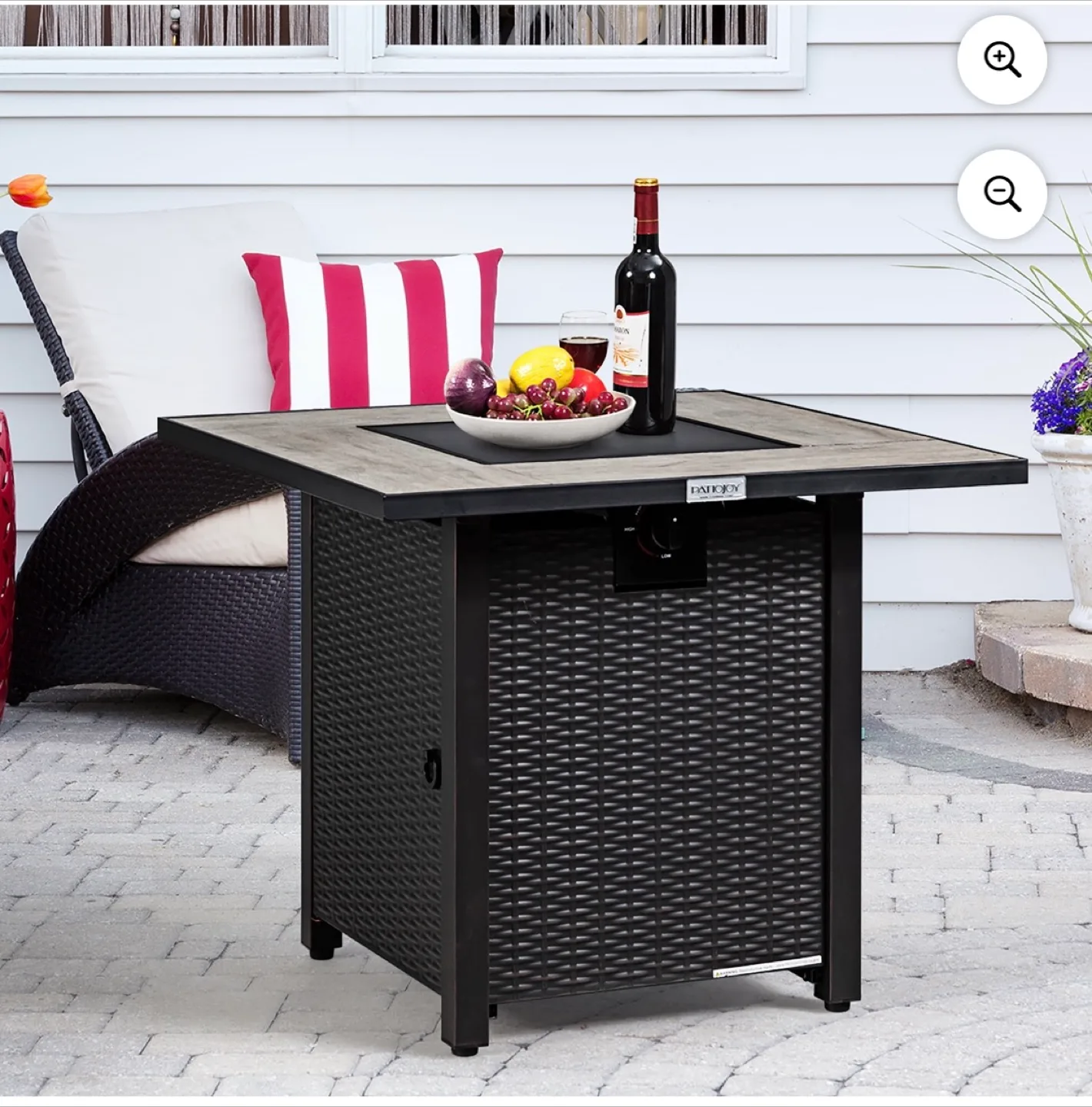 Costway 30" Square Propane Gas Fire Pit Table thumbnail