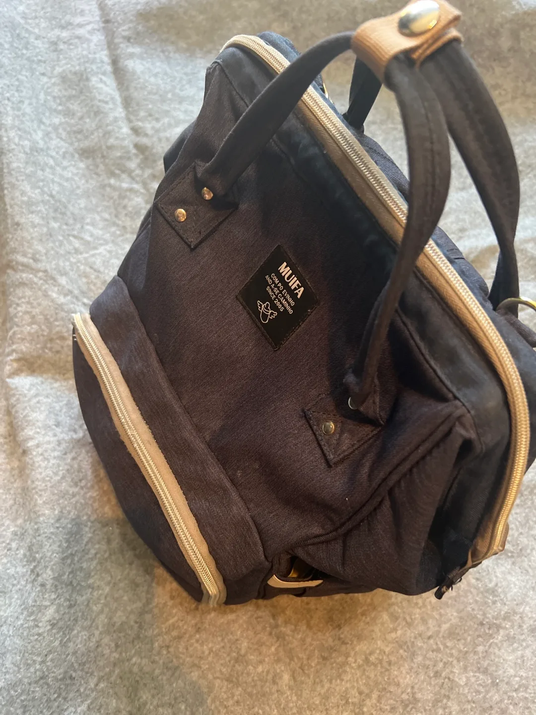 MUIFA Diaper Bag Backpack - Navy Blue image indicator(5)