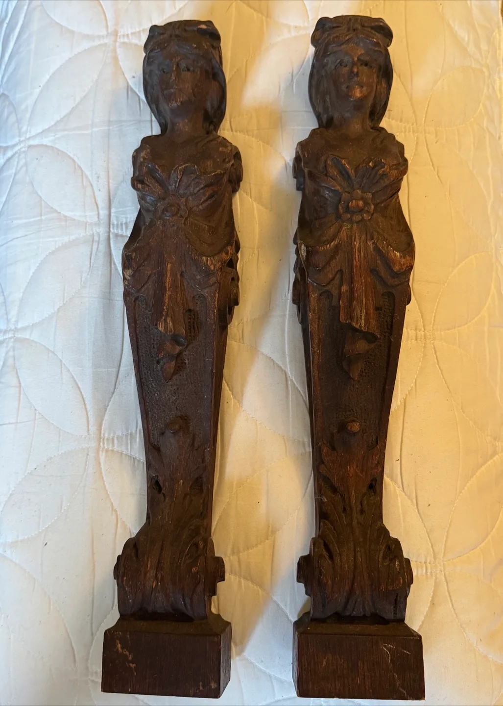Pair of Vintage Wooden Architectural Salvage thumbnail