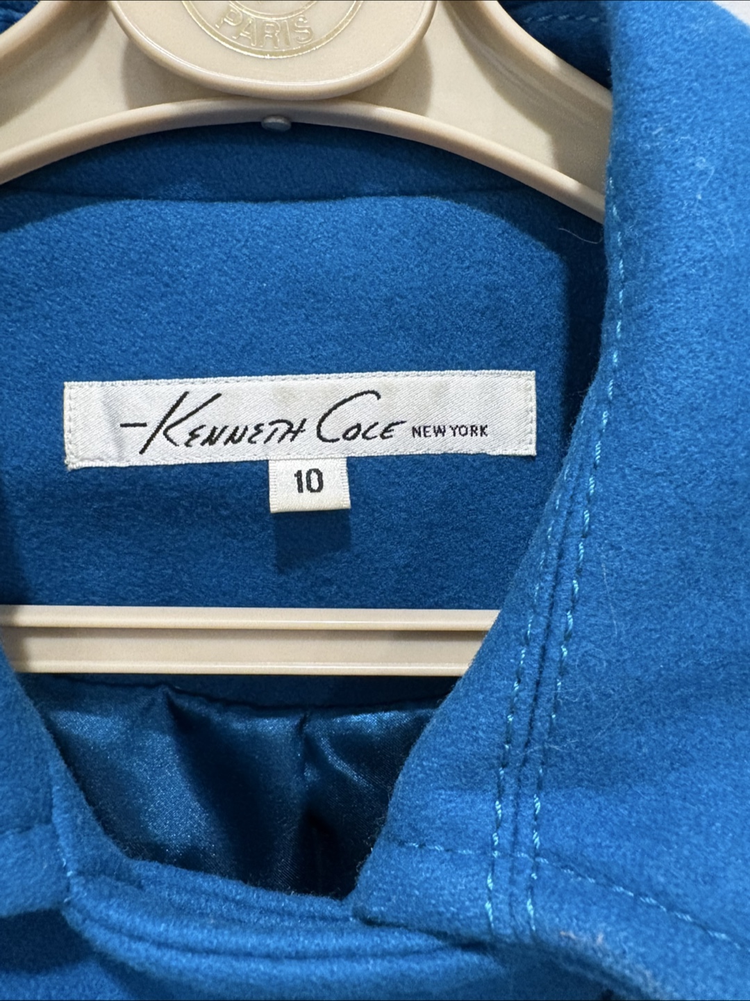 Kenneth Cole New York Blue Wool Pea Coat Size 10 - photo 4