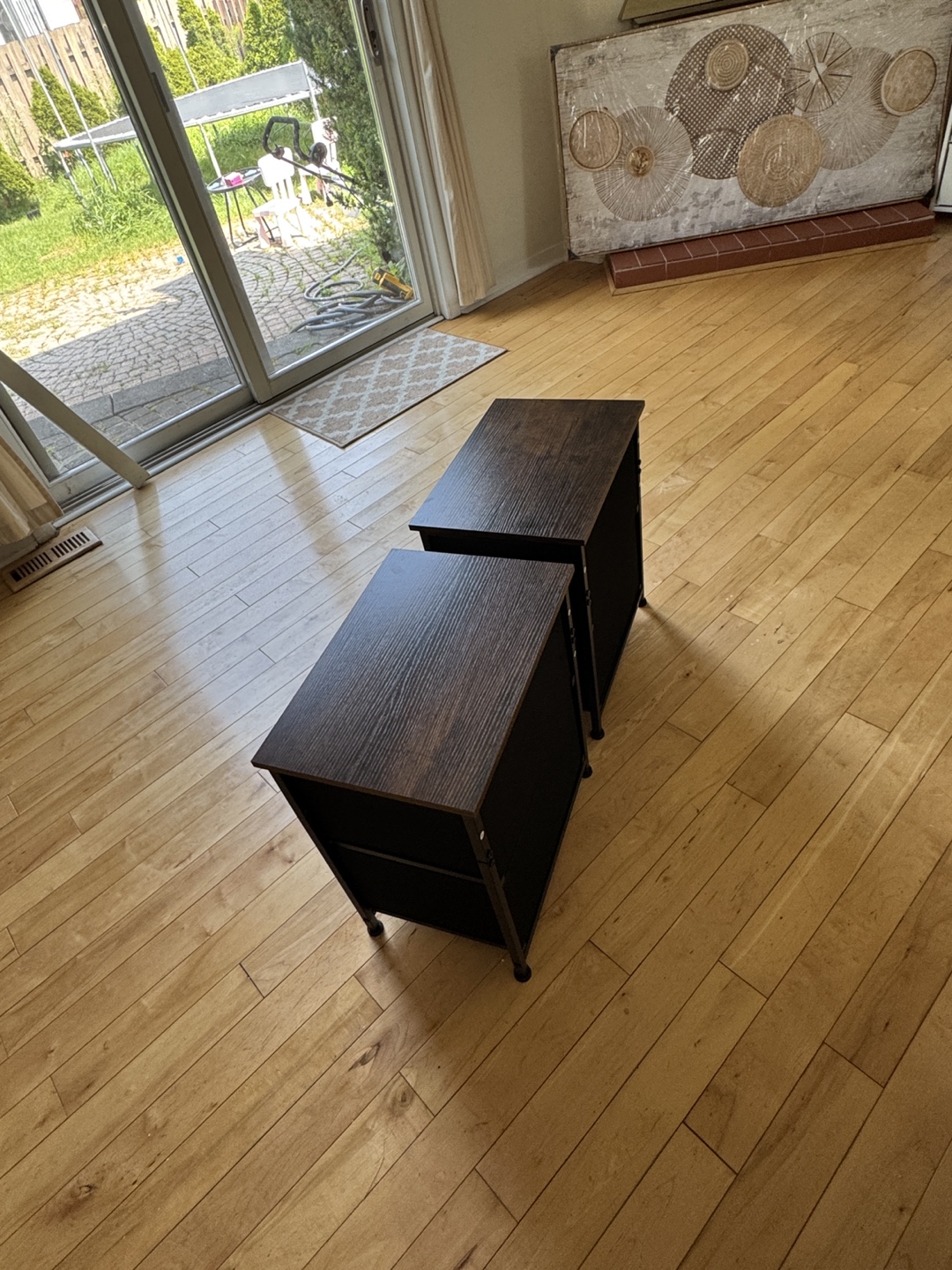 Somdot Small Nightstand for Bedroom with 2 Fabric - photo 4