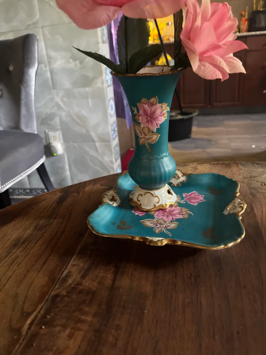Vintage JKW Bavarian Porcelain Vase thumbnail
