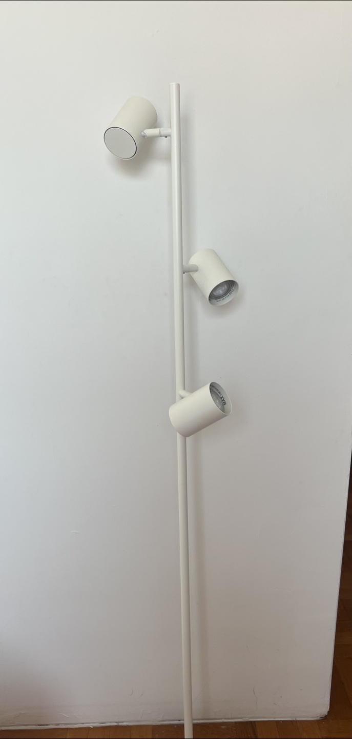 IKEA NYMÅNE Floor Lamp with 3 Spotlights - White