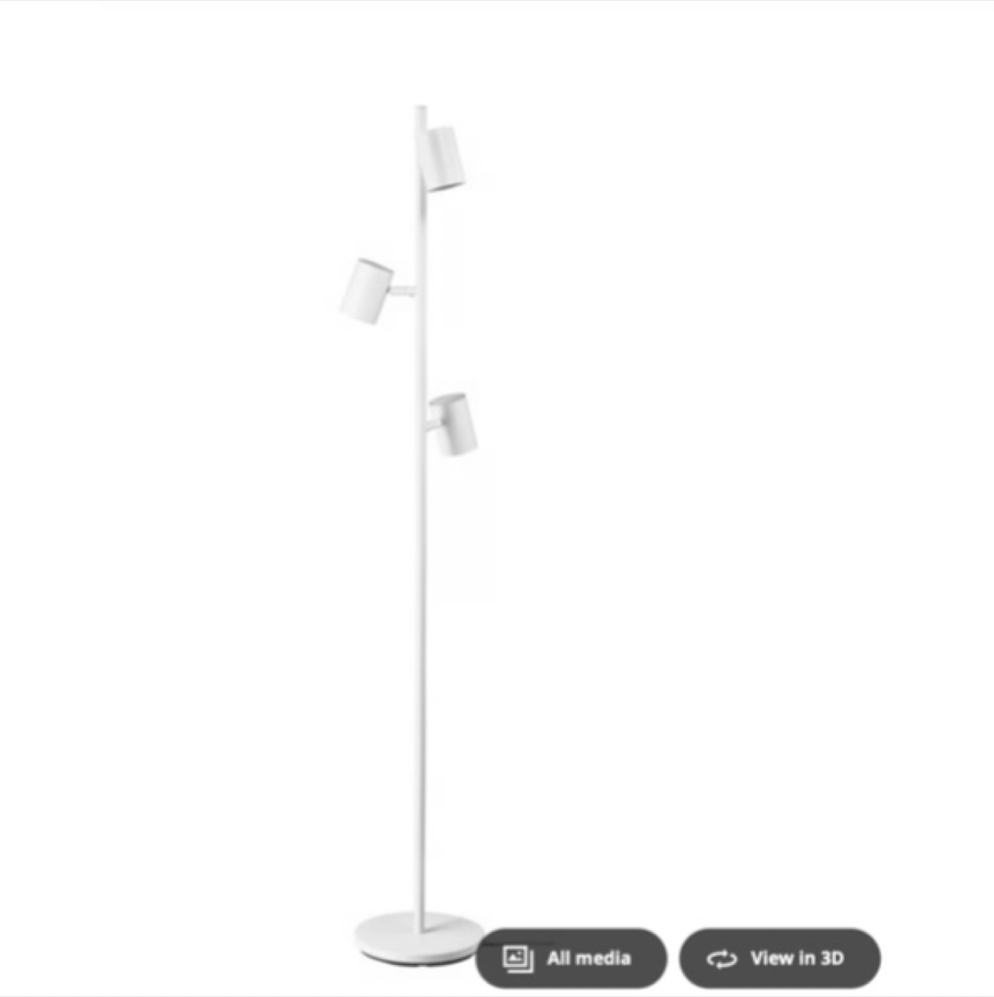 IKEA NYMÅNE Floor Lamp with 3 Spotlights - White - photo 2