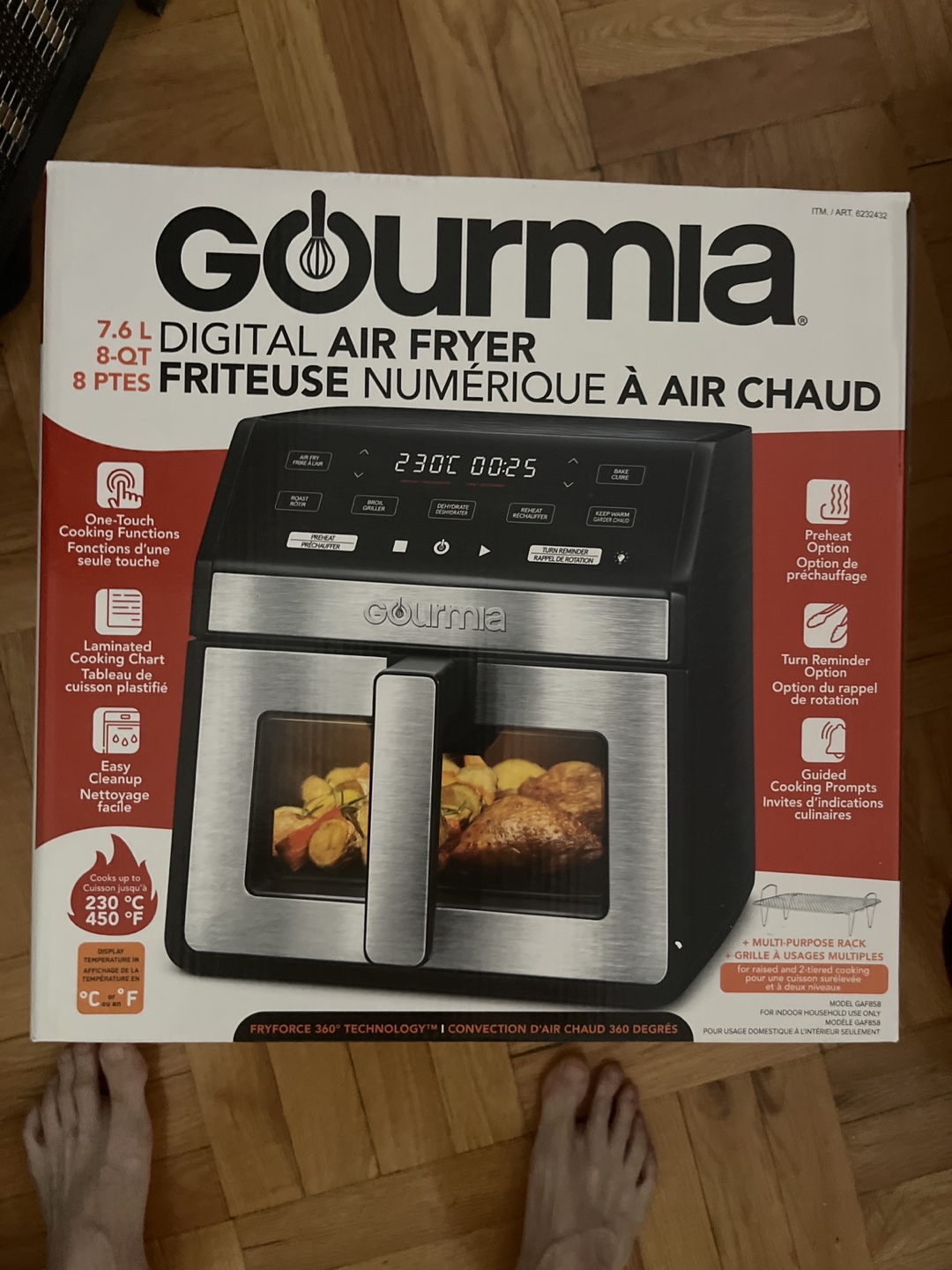 Gourmia 7.6L Digital Air Fryer - Like New! - photo 4