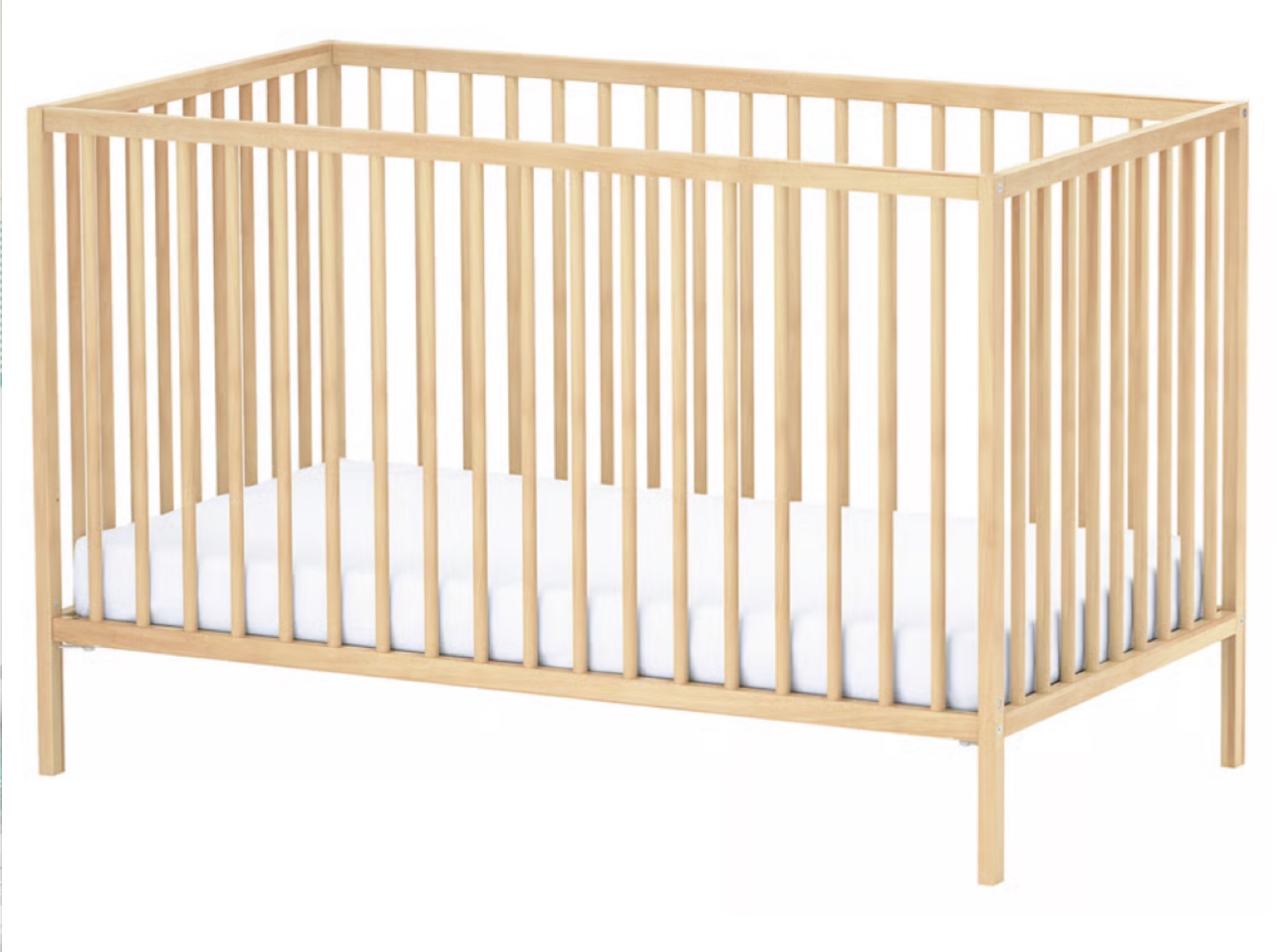 Wooden Baby Crib with Pocket Spring Mattress
