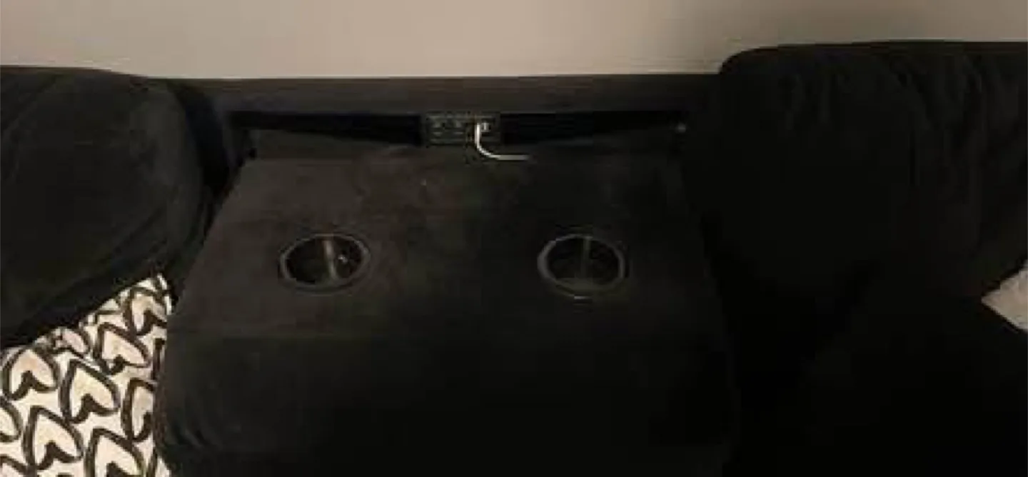 Black Sectional Sofa with Storage image indicator(2)