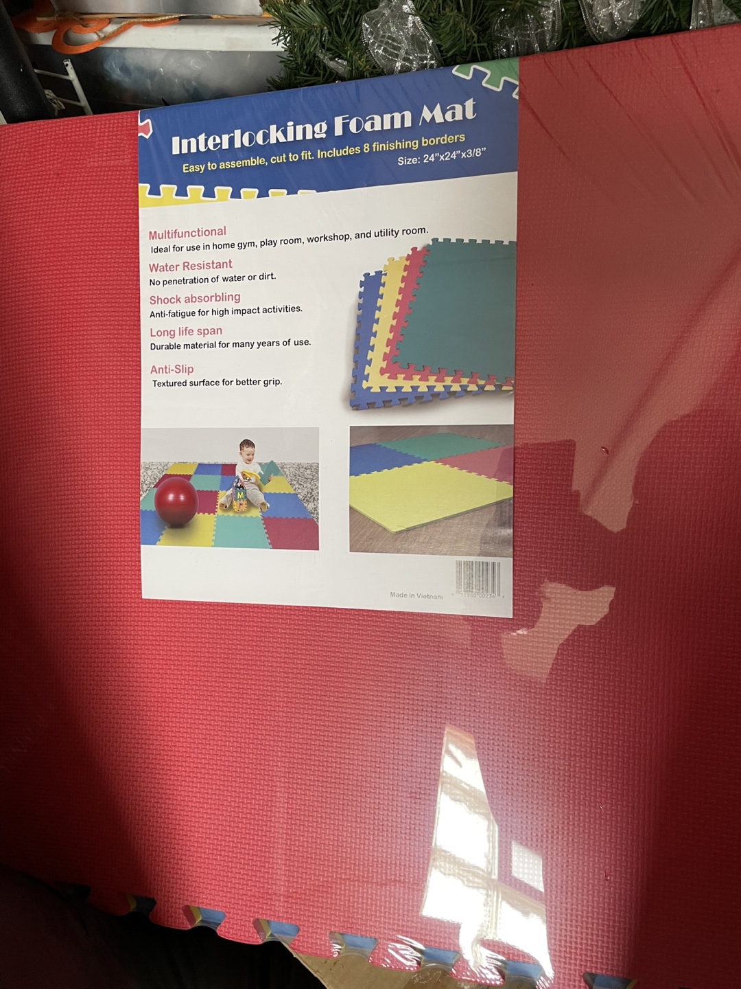 Interlocking Foam Mat 24"x24"x3/8" 20 each have 3 packages =60 - photo 2