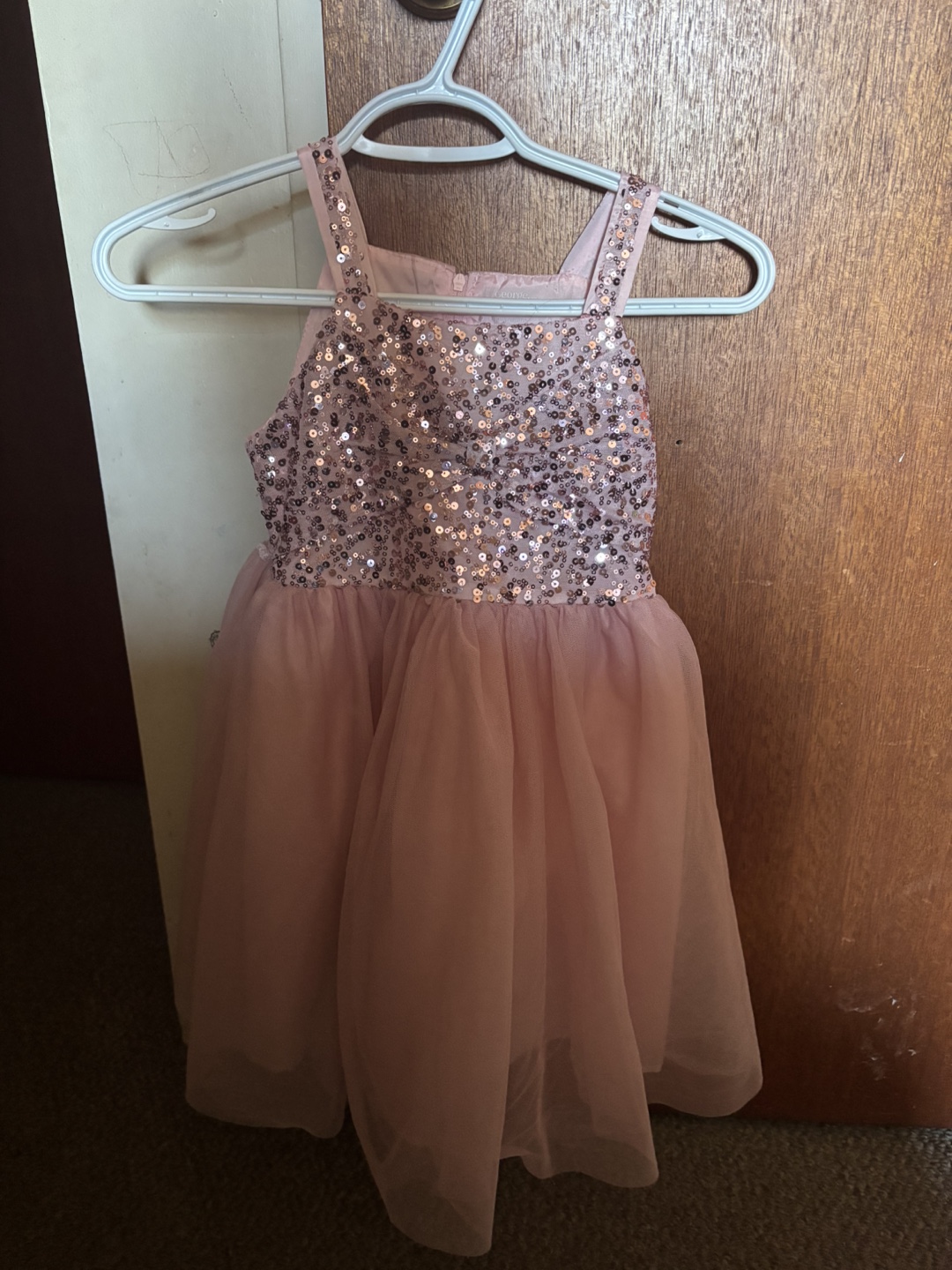Girls' Pink Sequin Party Dress