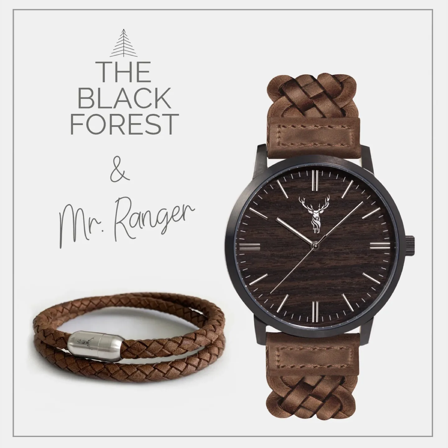 Timber & John Black Forest 2 Gift Set - Watch & Bracelet thumbnail
