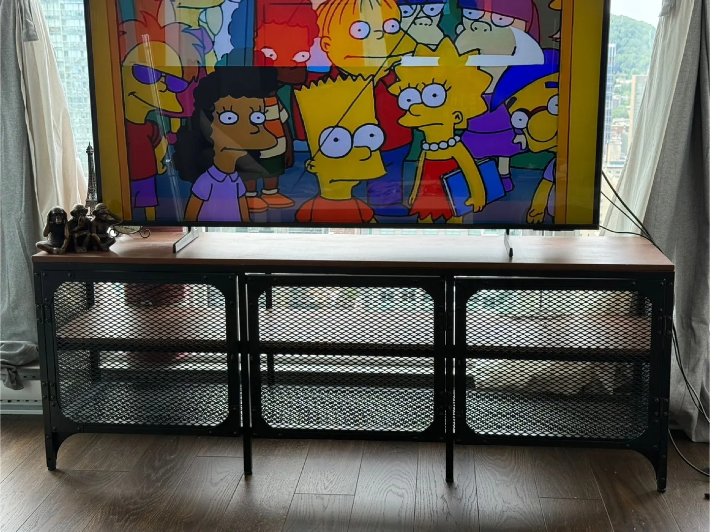 TV Stand with Metal Mesh Doors thumbnail